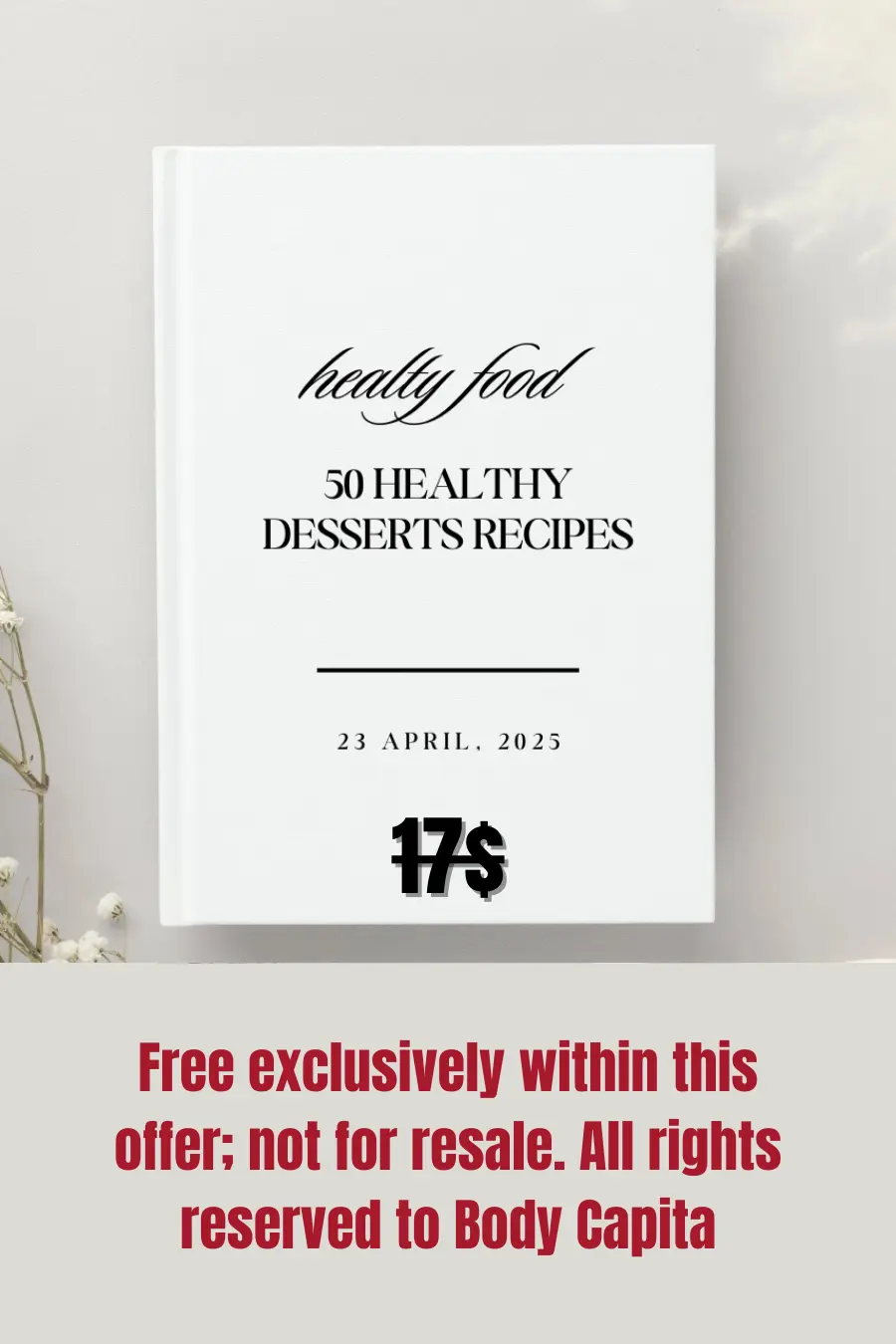 كتاب PDF: 50 وصفة حلى صحي